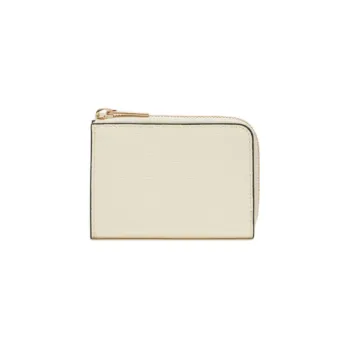 Valextra Calfskin Wallet Key Pouch Women's White