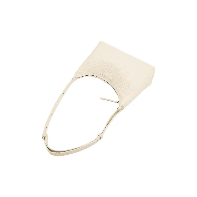 Marino Orlandi Cow Leather Crescent Bag Shoulder Bag Handbag Large Size Women's Brown/Black/White-7