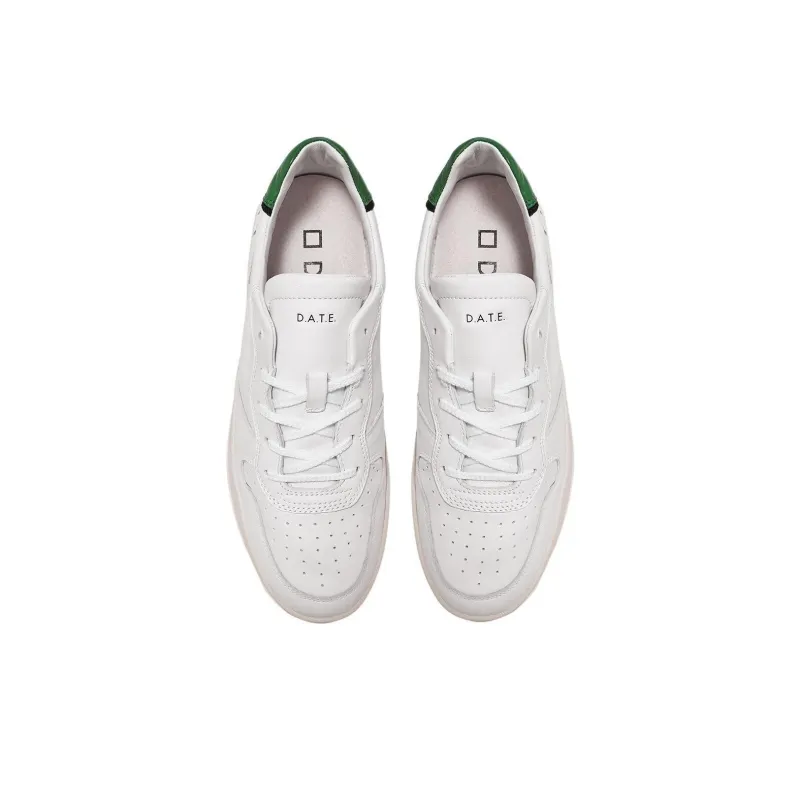 D.A.T.E Low-Top Skateboard Shoes Men's White Green-3
