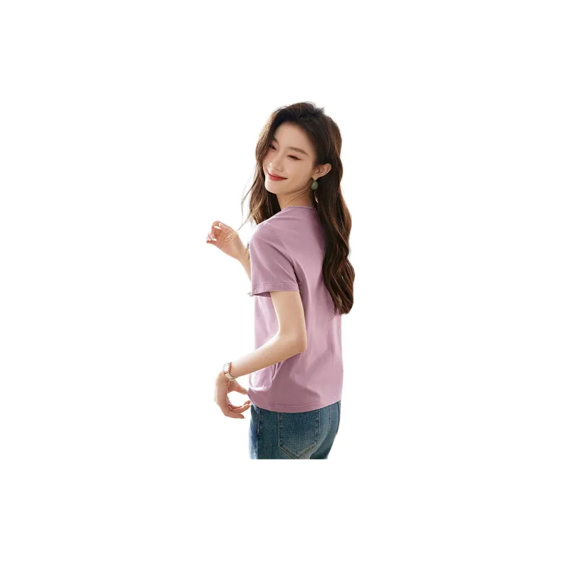 Mo Han Yi Mei Regular T Shirt Women's Pink-1