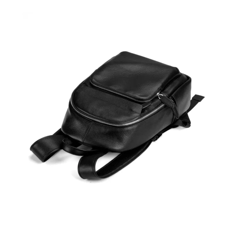 DOSRFINI Cow Leather Fashion Casual Trendy Korean Style Backpack Regular Men's-4