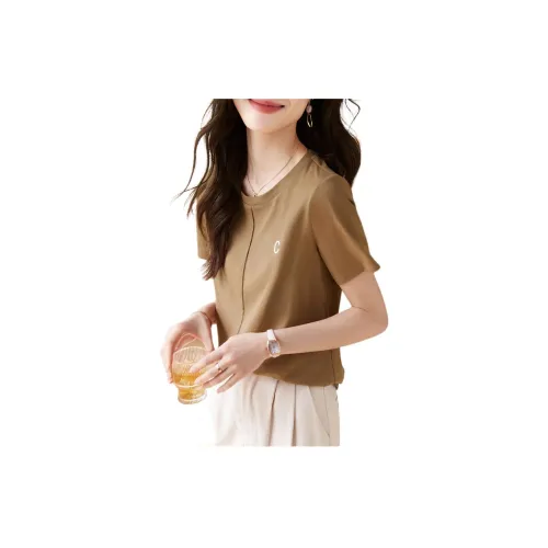 Mo Han Yi Mei T-Shirts Women's Dark Khaki