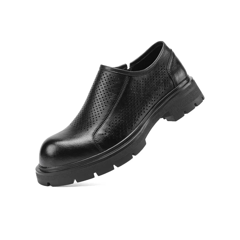 G.N.SHIJIA Dress Shoes Men Low Top Black/Brown-3