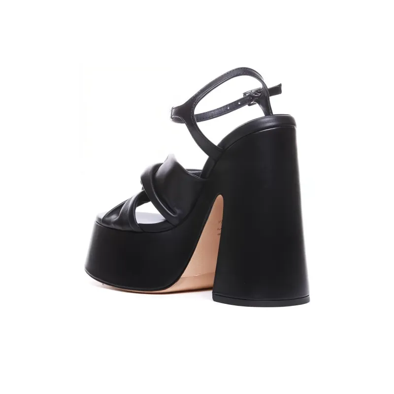 Vic Matie Sash 140mm Leather Sandals-3