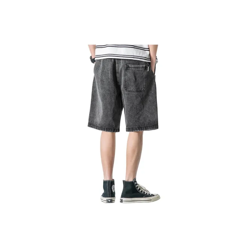 WOOD SOON Denim Shorts Men's Washed Black-1