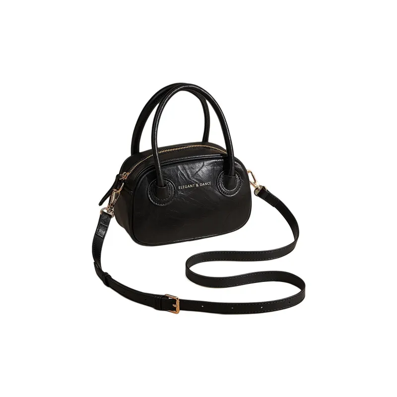 Marino Orlandi Hand-Woven Grain Cow Leather Shoulder Bag Portable Handheld Small Bag Regular Women's Black/Ecru-8