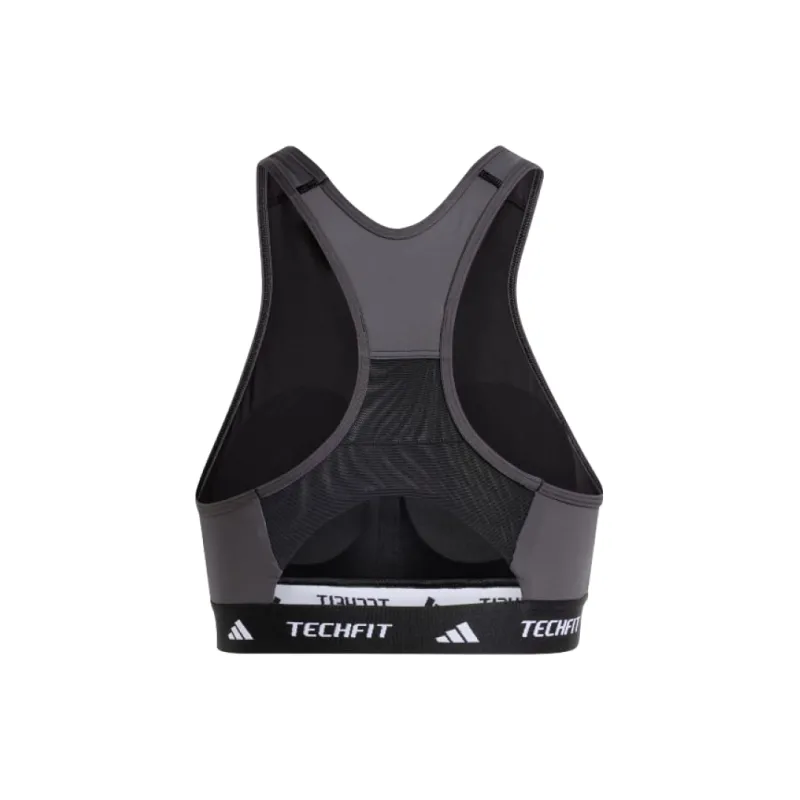 Adidas Free Shipping With AdiClub Techfit Medium-Support High-Neck Colorblock Bra-1