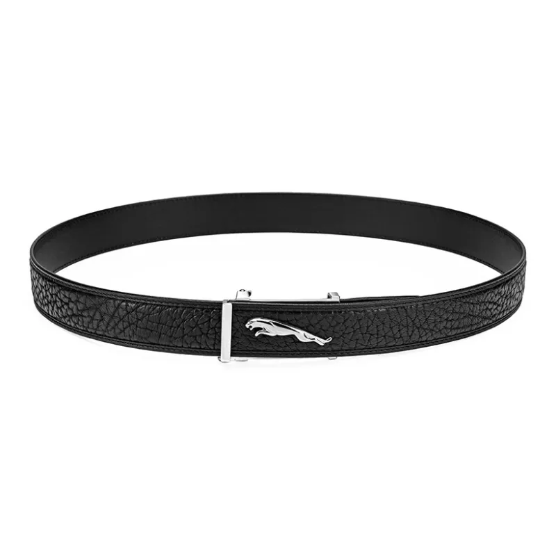 JAGUAR Classic Trendy Men's Genuine Leather Wooden Box Automatic Buckle Versatile Leather Belts Men's Width 3.7cm-3