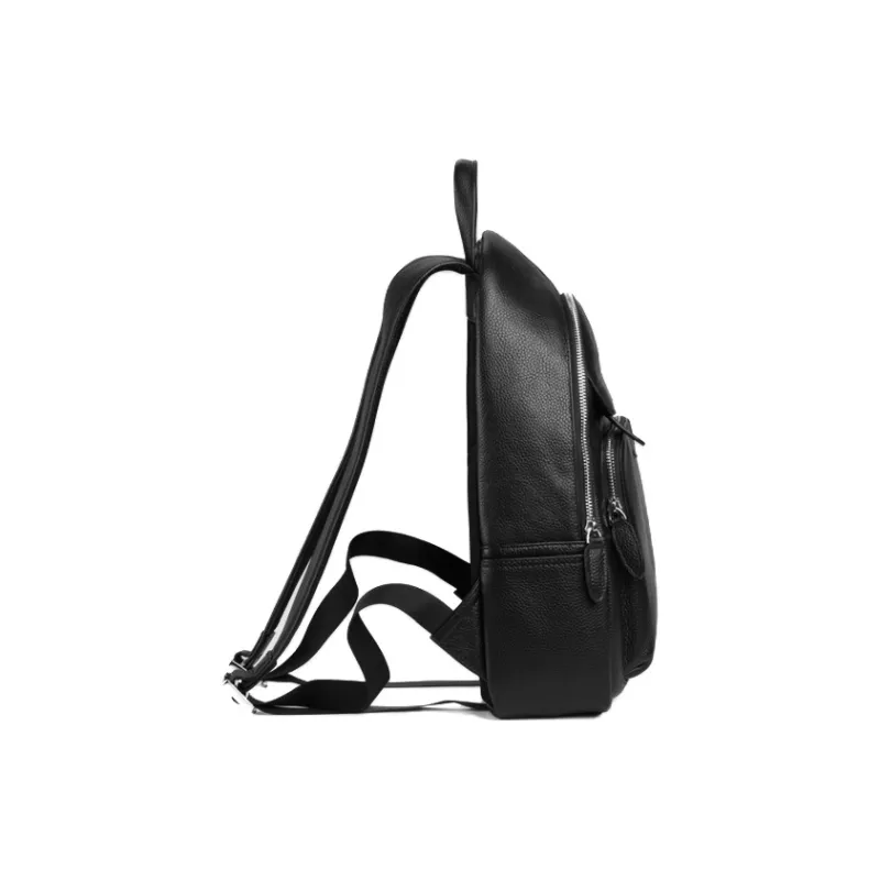 DOSRFINI Cow Leather Fashion Casual Trendy Korean Style Backpack Regular Men's-2