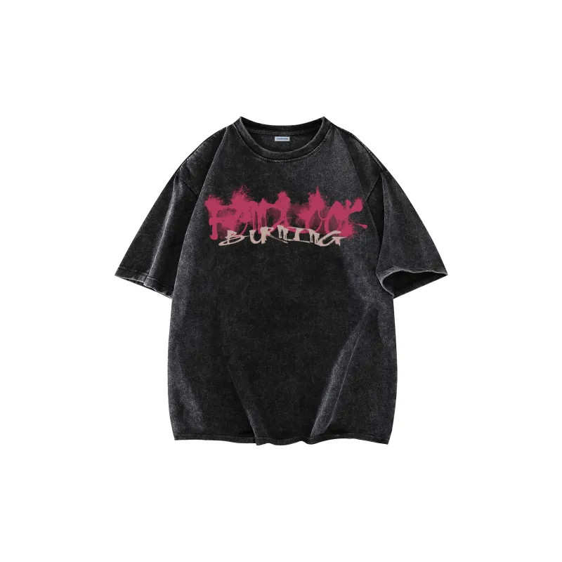 FONDLOOK T Shirt Unisex Black Gray Color-1