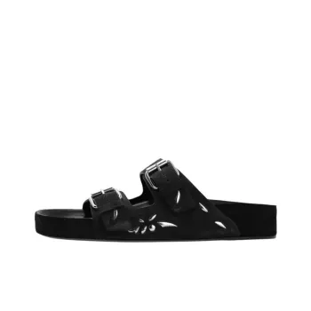 ISABEL MARANT Lennyo Abrasion Resistant Slide Slippers Women's Black
