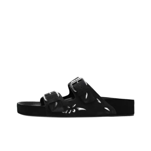 ISABEL MARANT Lennyo Abrasion Resistant Slide Slippers Women's Black