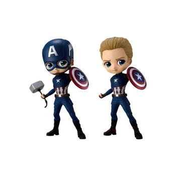 BANPRESTO Captain America Qposket MARVEL Collection Chibi Figures