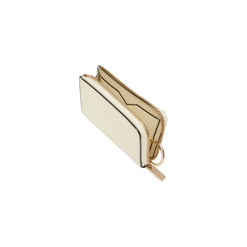 Valextra Calfskin Wallet Key Pouch Women's White-1