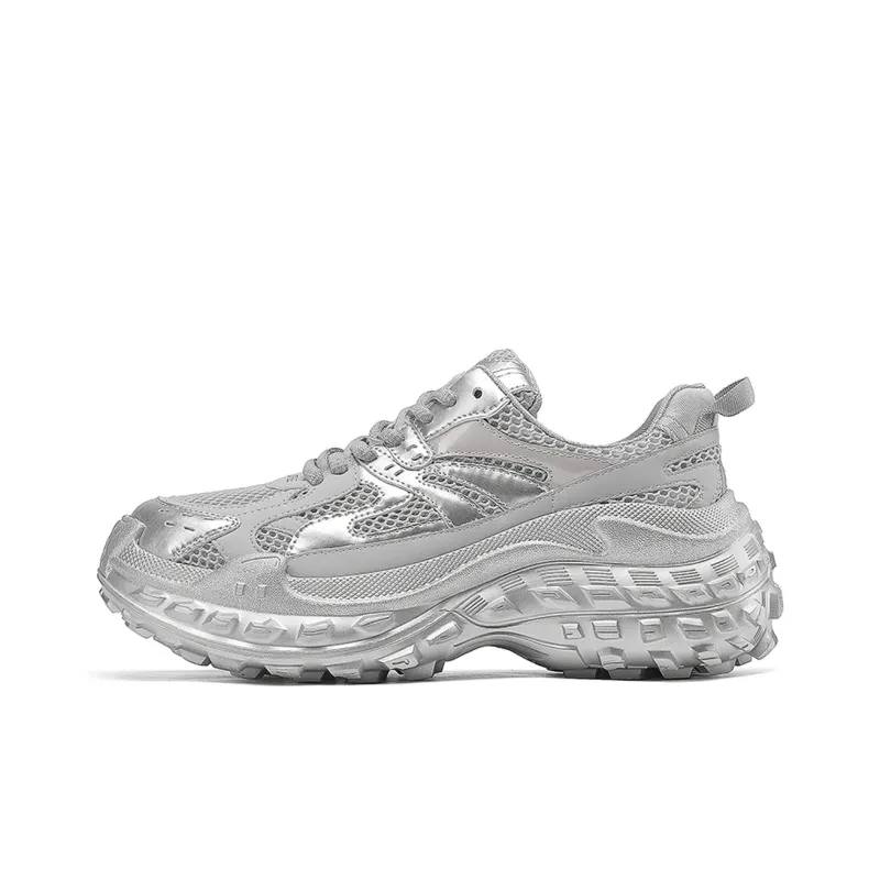 D:FUSE SCANDINAVIA Wear-Resistant Breathable Lightweight Height Increasing Low-Top Chunky Sneakers Women's-31