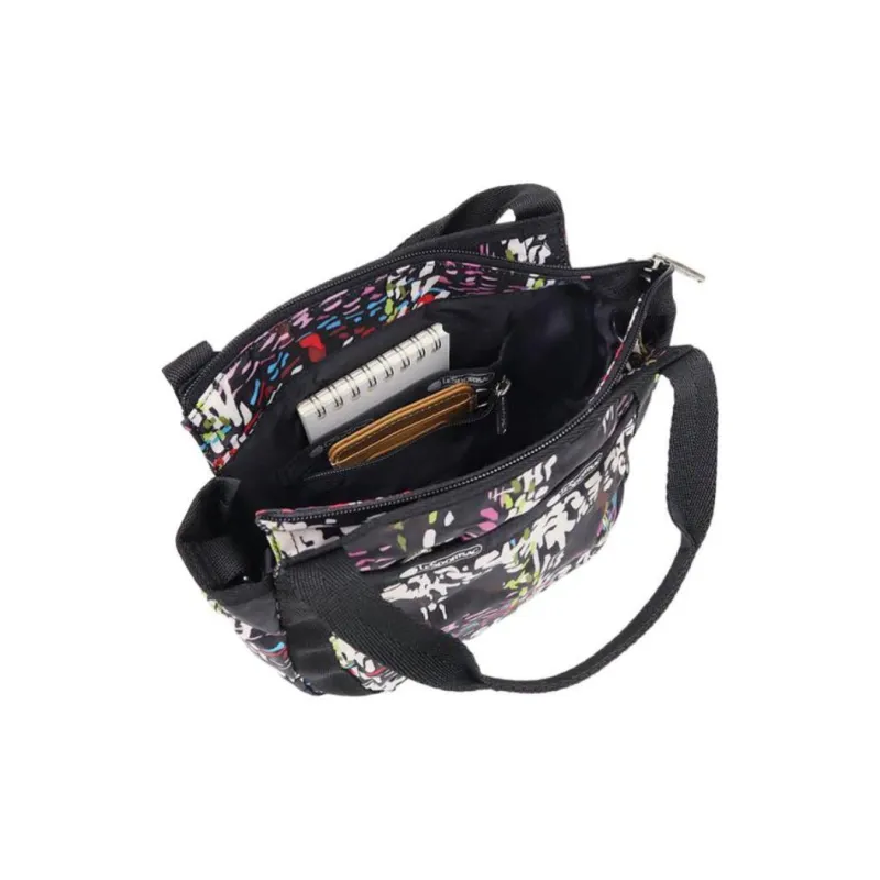 LeSportsac Polyester Shoulder Bag Crossbody Bag Handbag Mini Women's Black & Multicolor-6