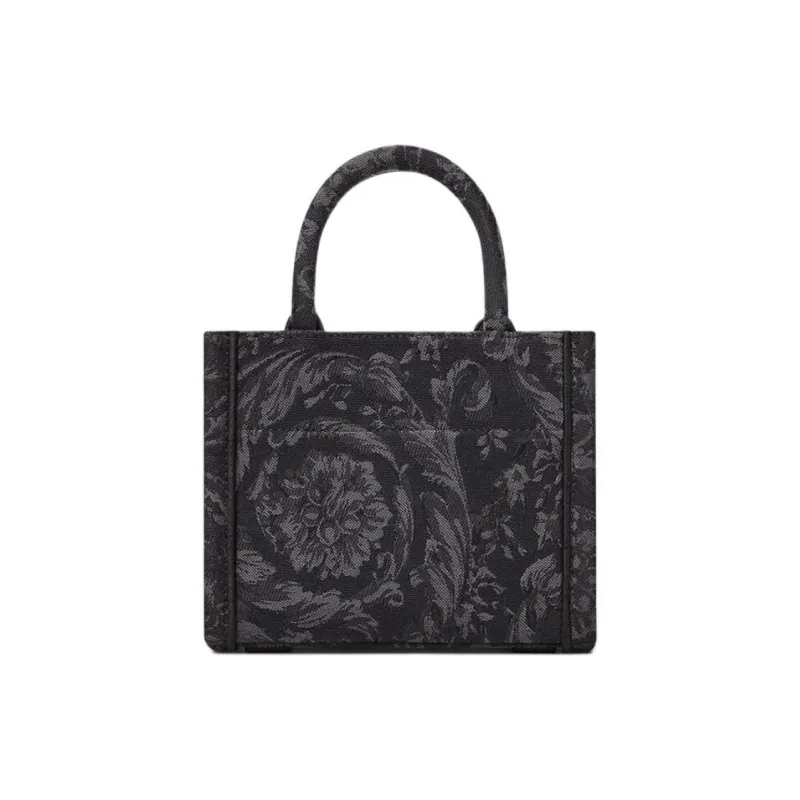 VERSACE Nylon Tote Bag Shopping Bag Handbag Extra Small Women's Black & Print-2