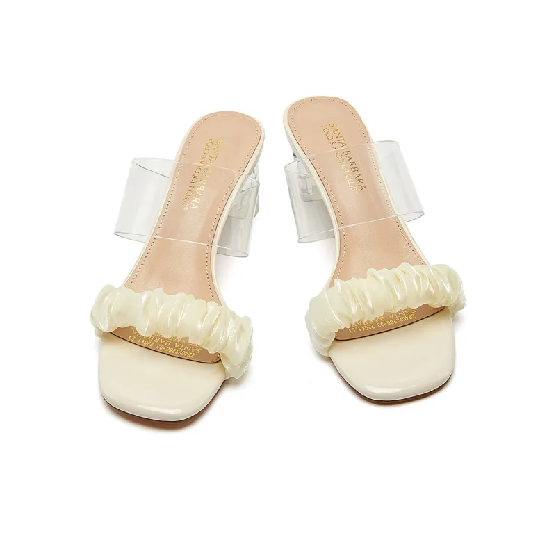 SANTA BARBARA POLO & RACQUET CLUB Slip-Resistant Slide Slippers Women's Ecru-3