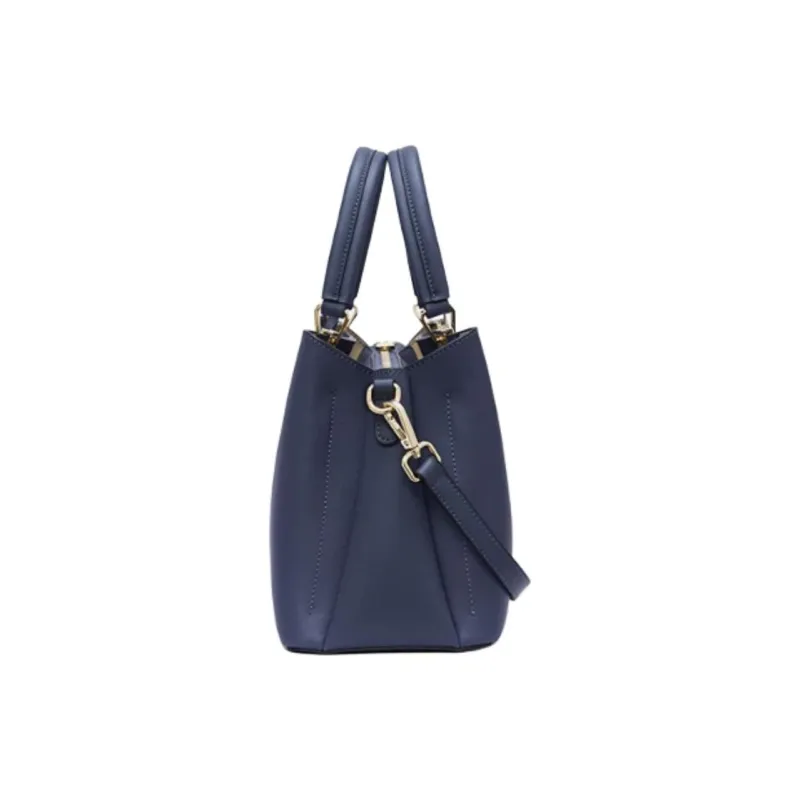 RED DRAGONFLY Cow Leather Tote Bag, Shopping Bag, Handbag Medium Size Women's Blue-2