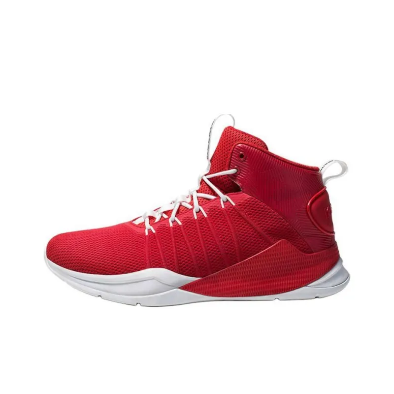 KELME Anti-Slip Wear-Resistant High-Top Basketball Shoes Men's Red-0