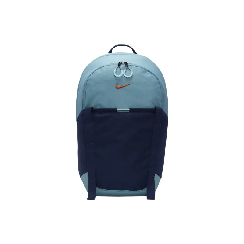 Nike Polyester With Nylon Backpack Regular Unisex Denim Turquoise & Midnight Marine Blue & Vintage Coral-0