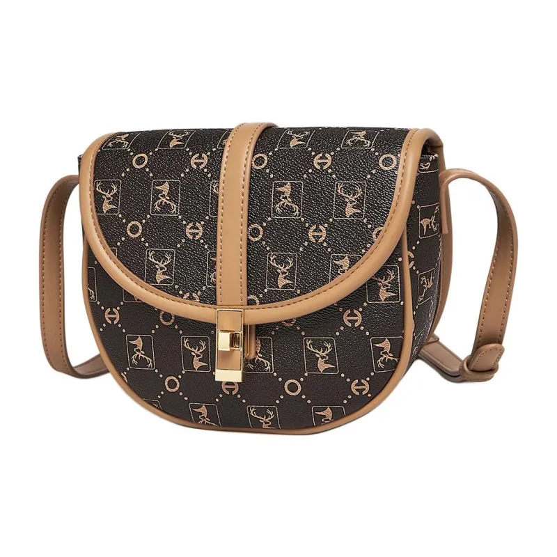 Marino Orlandi Synthetic Leather Shoulder Bag Crossbody Bag Women's Coffee/Apricot-10
