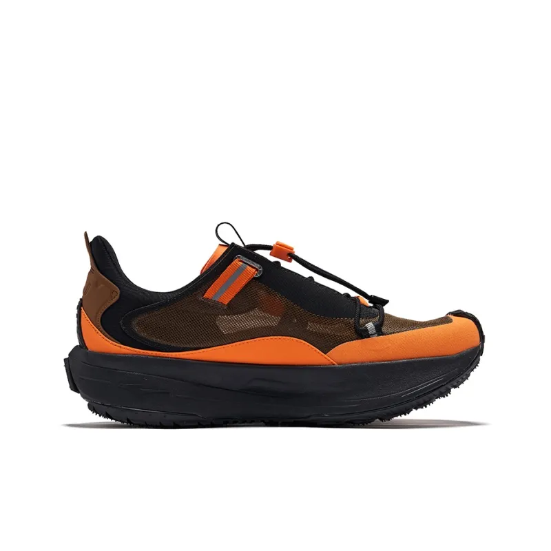 Erke Slip Resistant Breathable Low Top Casual Trail Running Shoes Men's Hazelnut Citrus-1
