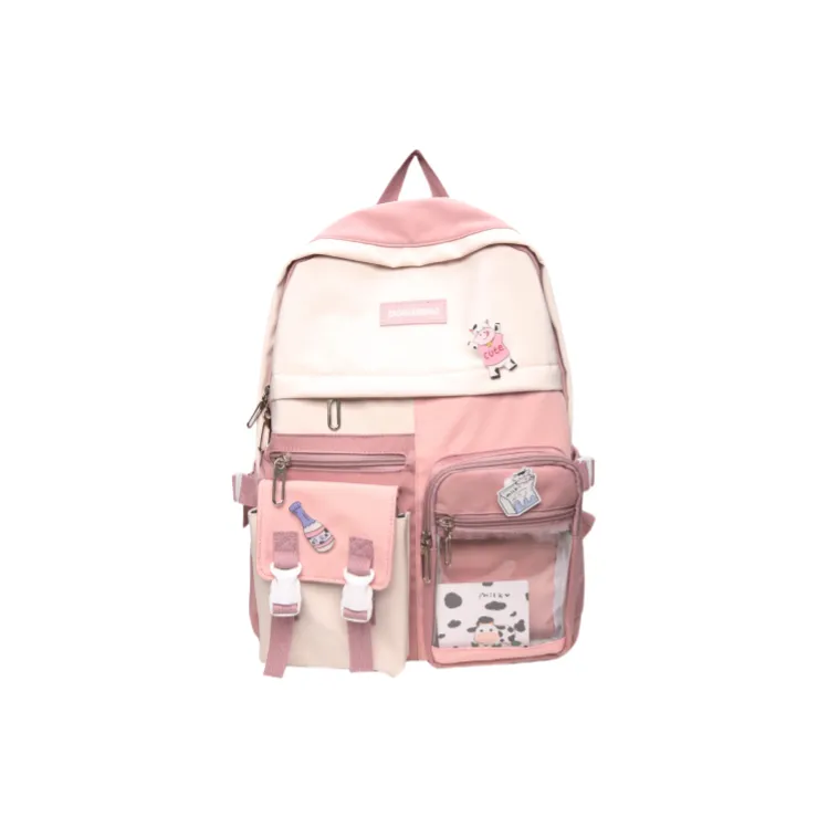 Rainbow Girl Polyester Backpack Regular Women's Blue/Pink-7