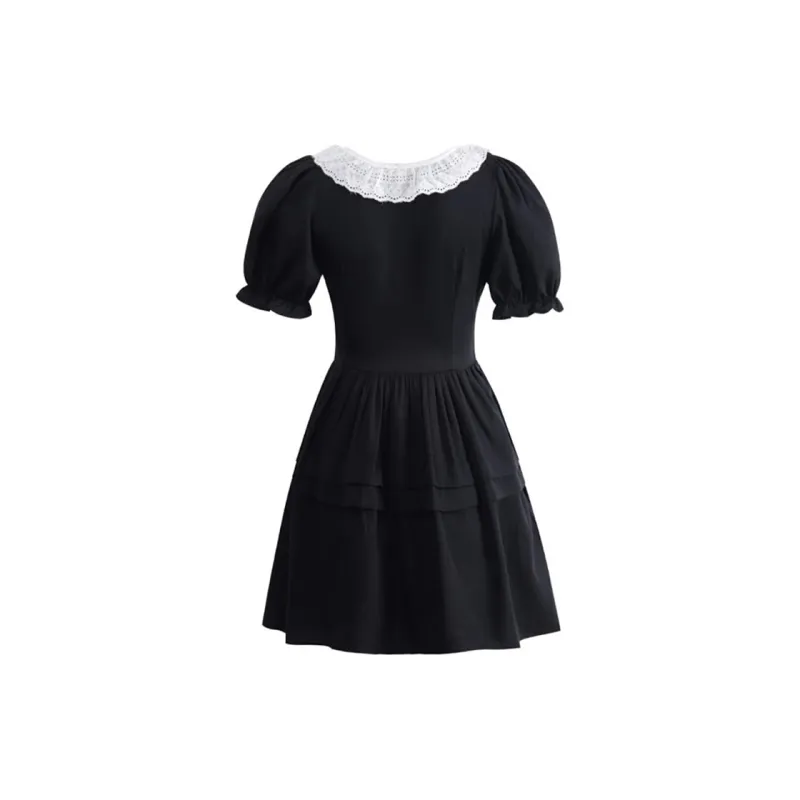 JOSR Short Sleeved Dresses Women's Black-1