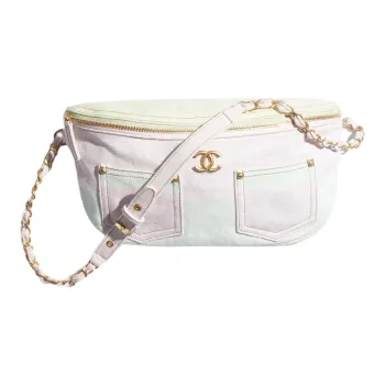 CHANEL Denim Fanny Pack Large Size Women's Multicolor