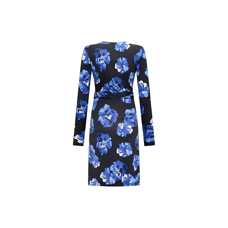 DVF Diane Von Furstenberg FW23 Long-Sleeved Dresses Women's Blue-1
