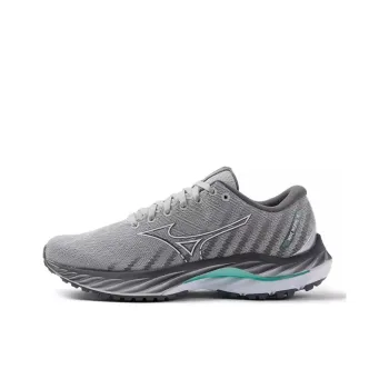 Mizuno Wave Inspire 19 Slip Resistant, Abrasion Resistant, Breathable Low Top Casual Running Shoes Unisex Gray Green