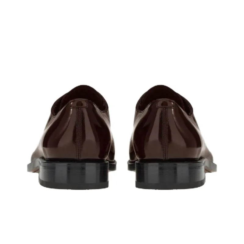 FERRAGAMO Francesina Dress Shoes Men's Coffee Brown-5
