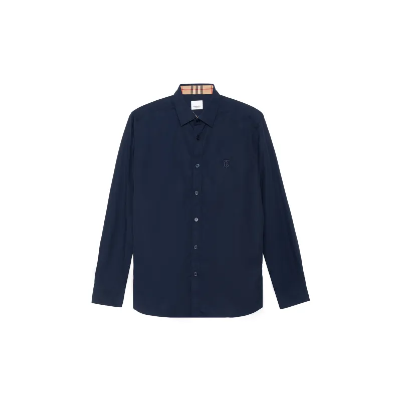 Navy blue burberry shirt best sale