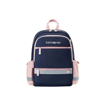SAMSONITE Fabric Backpack Medium Size Kids' Marine Blue/Purple/Marine Blue & Pink/Dark Blue Print