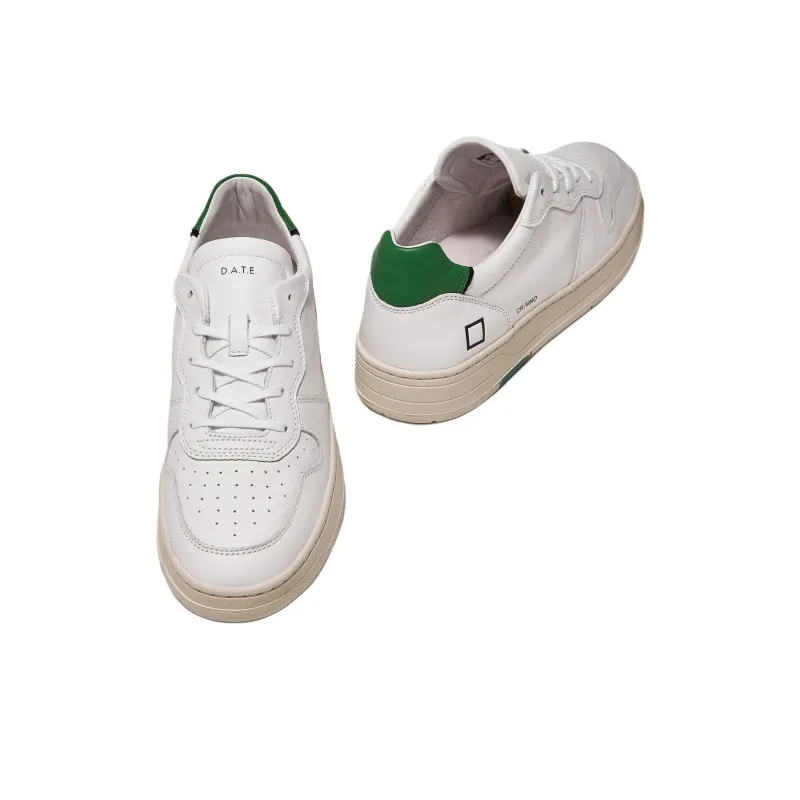 D.A.T.E Low-Top Skateboard Shoes Men's White Green-4