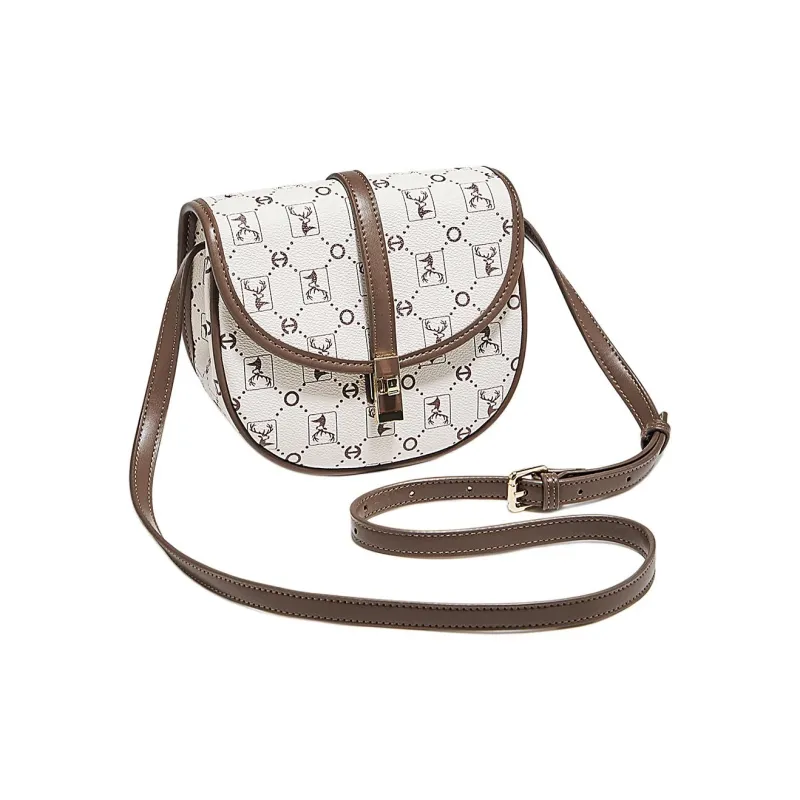 Marino Orlandi Synthetic Leather Shoulder Bag Crossbody Bag Women's Coffee/Apricot-2