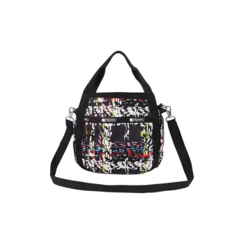 LeSportsac Polyester Shoulder Bag Crossbody Bag Handbag Mini Women's Black & Multicolor