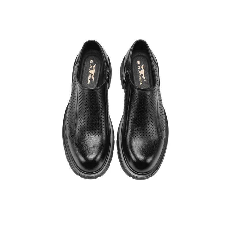 G.N.SHIJIA Dress Shoes Men Low Top Black/Brown-6