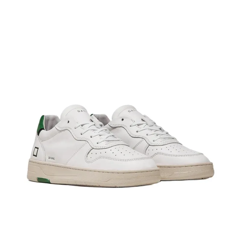 D.A.T.E Low-Top Skateboard Shoes Men's White Green-2