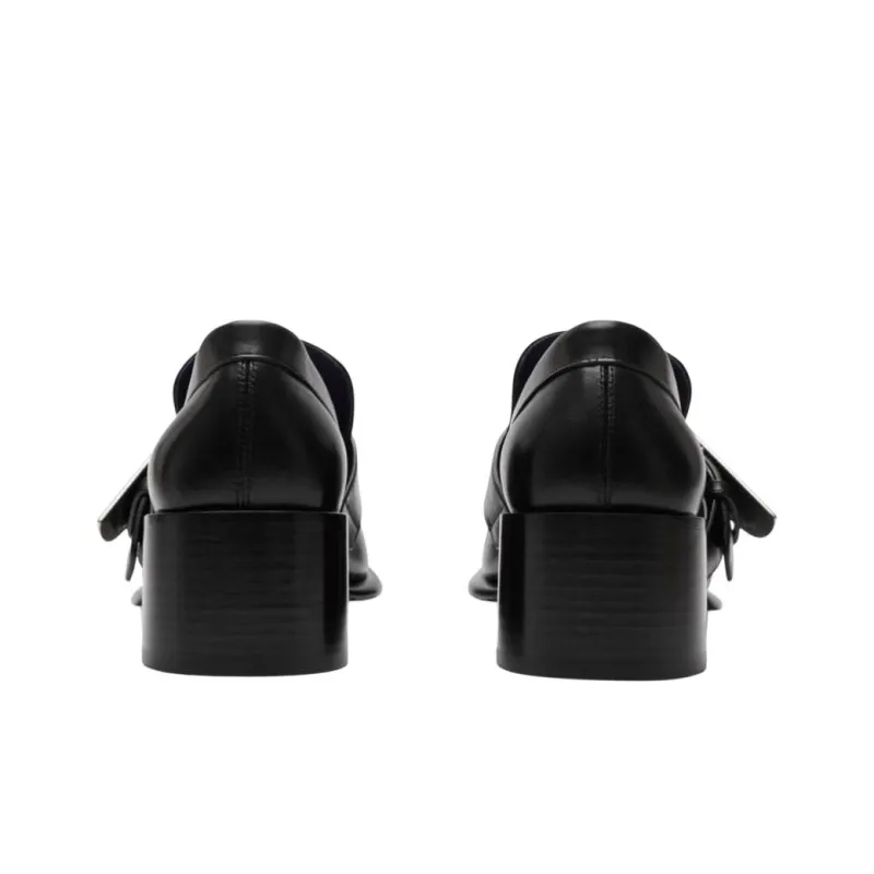 Burberry Shield Loafers 5cm Women's Black-3