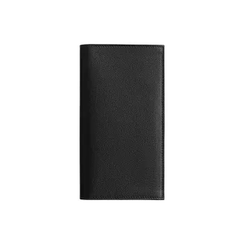 HERMES Citizen Twill Evergrain Calfskin Wallet Unisex 89 Noir Black