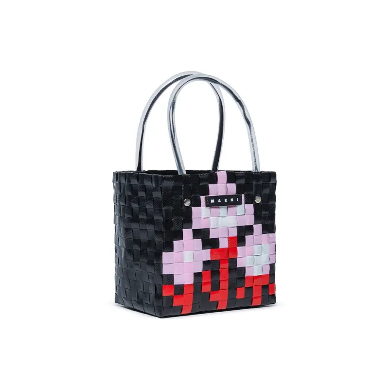 MARNI Logo Patch Woven Designed Tote Bag-1