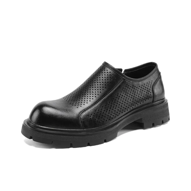 G.N.SHIJIA Dress Shoes Men Low Top Black/Brown-1