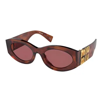 MIU MIU Irregular Shape Sunglasses Women's Tortoiseshell
