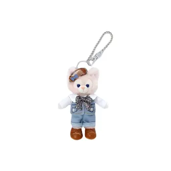 Disney LinaBell Shanghai Disney 2024 Duffy Denim Charm Dolls Plush Pendant 14cm Height