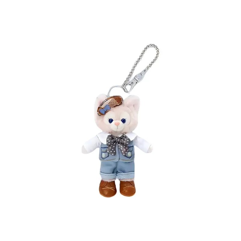 Disney LinaBell Shanghai Disney 2024 Duffy Denim Charm Dolls Plush Pendant 14cm Height-0