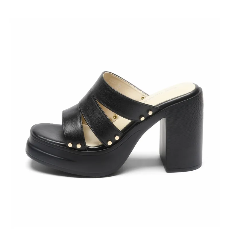 ZHR Stud Abrasion-Resistant Slide Slippers Women's-7
