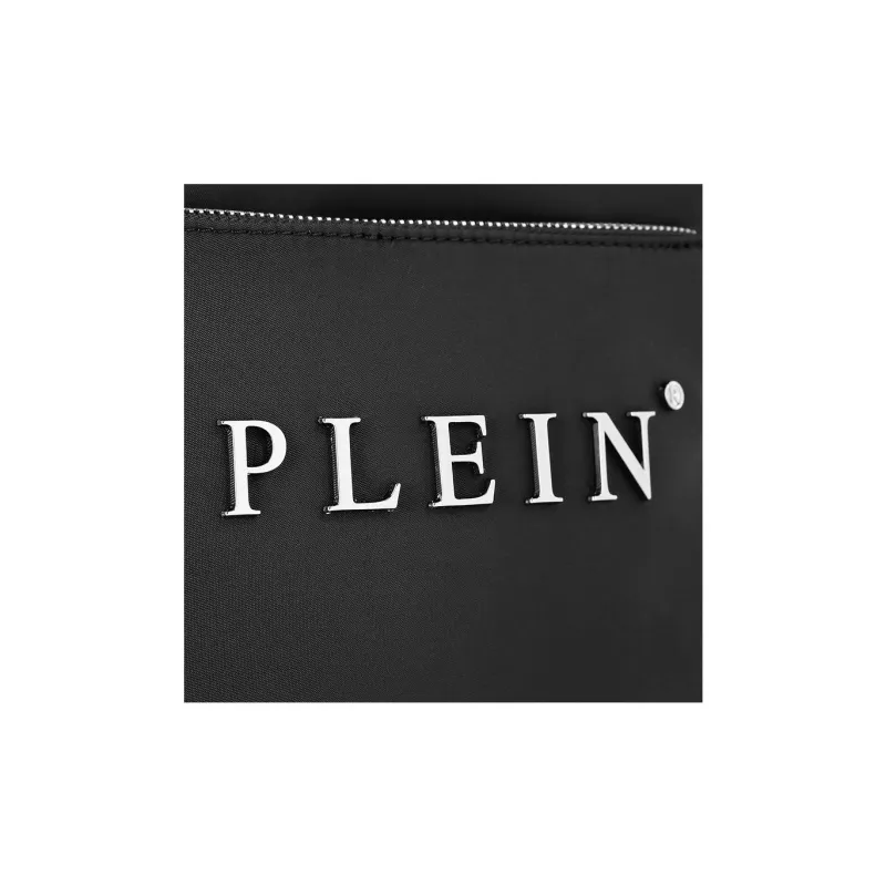 PHILIPP PLEIN Fabric With Cow Leather Sling Bag, Shoulder Bag, Crossbody Bag Men's Black-3