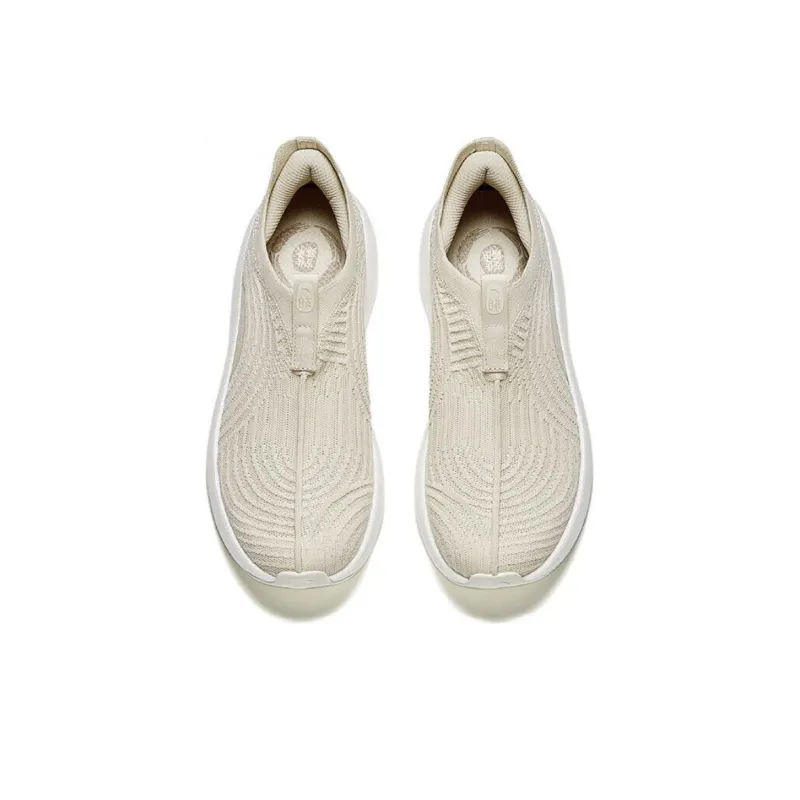 Anta Wear Resistant Slip Resistant Low Top Casual Shoes Men's Beige-2